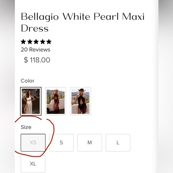 12th Tribe Bellagio White Pearl Maxi Dress - Picture 6 of 6